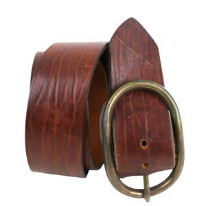 CLASSIC BROWN GENUINE LEATHER 1 7/8"Wd DRESS CASUAL WOMEN'S BELT Size L (61D